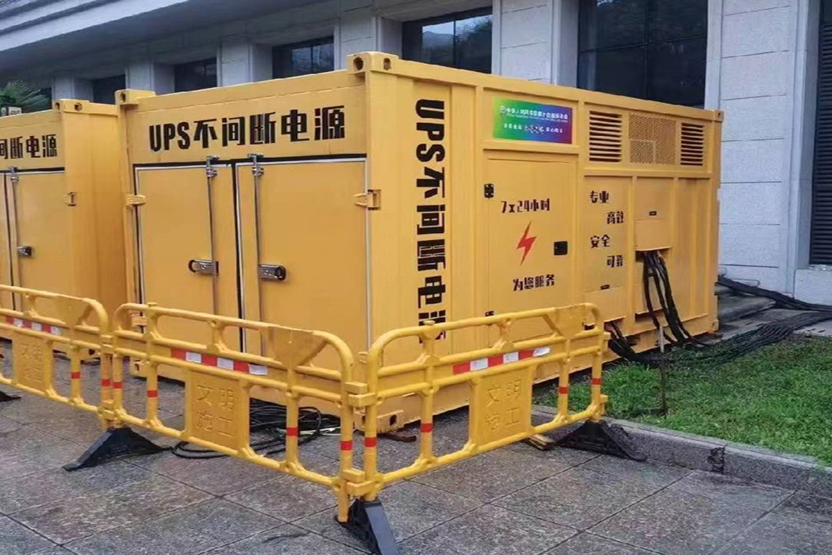 常州发电机租赁施工现场