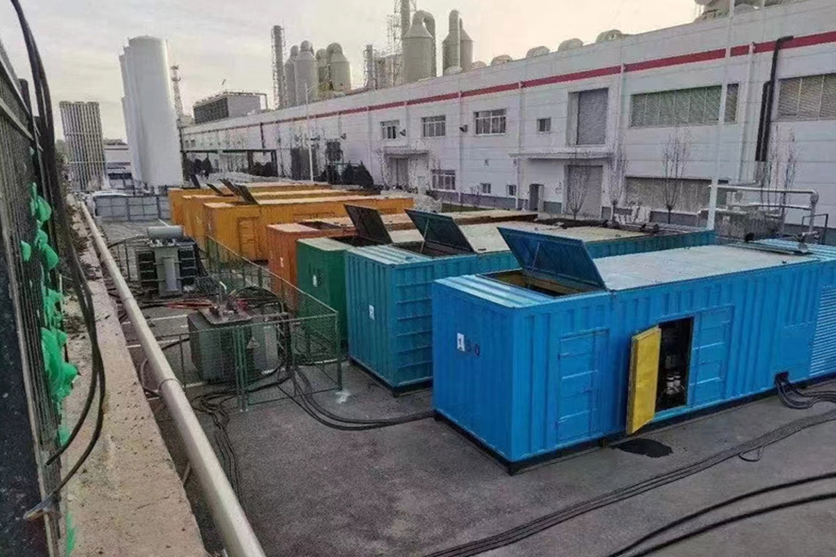 常州发电机租赁施工现场